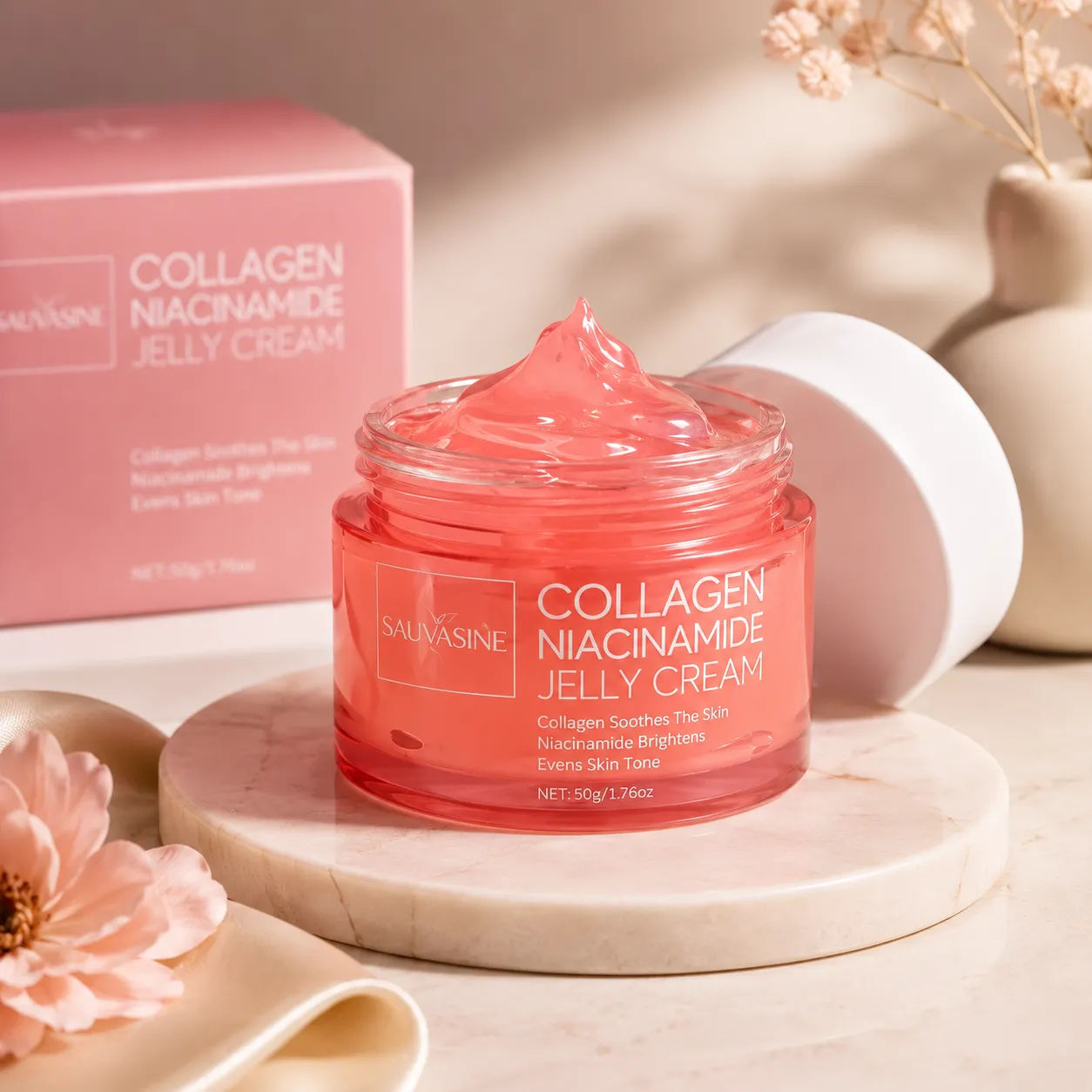 Creme Facial de Colágeno e Niacinamida – Hidratação e Cuidado da Pele